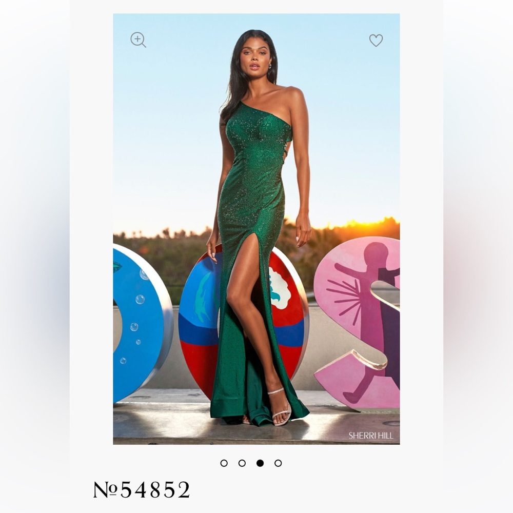 Sherri Hill 54852 in emerald